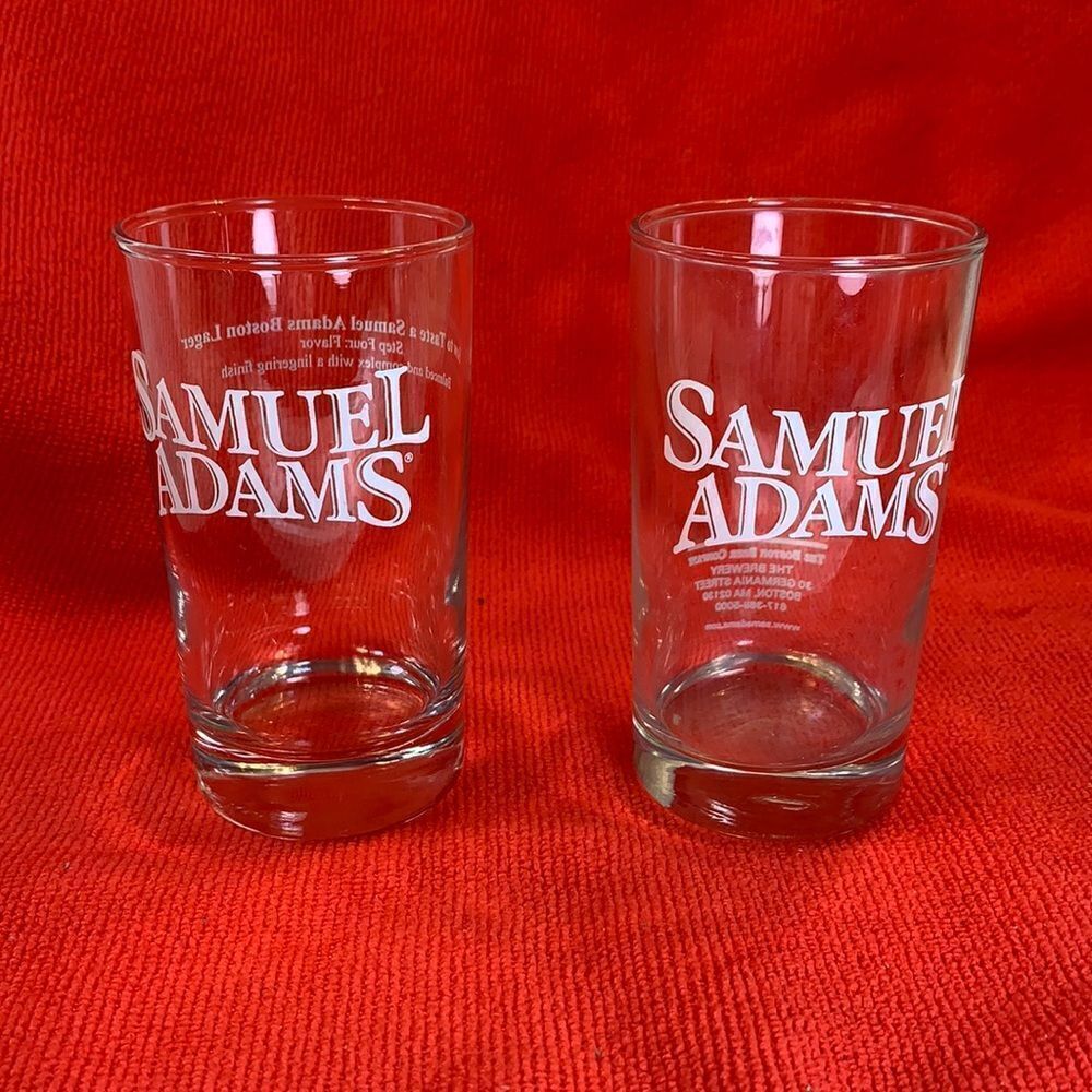 Samuel Adams The Boston Beer Company Set 2 8 Ounces Each Beer Tasting Glasses